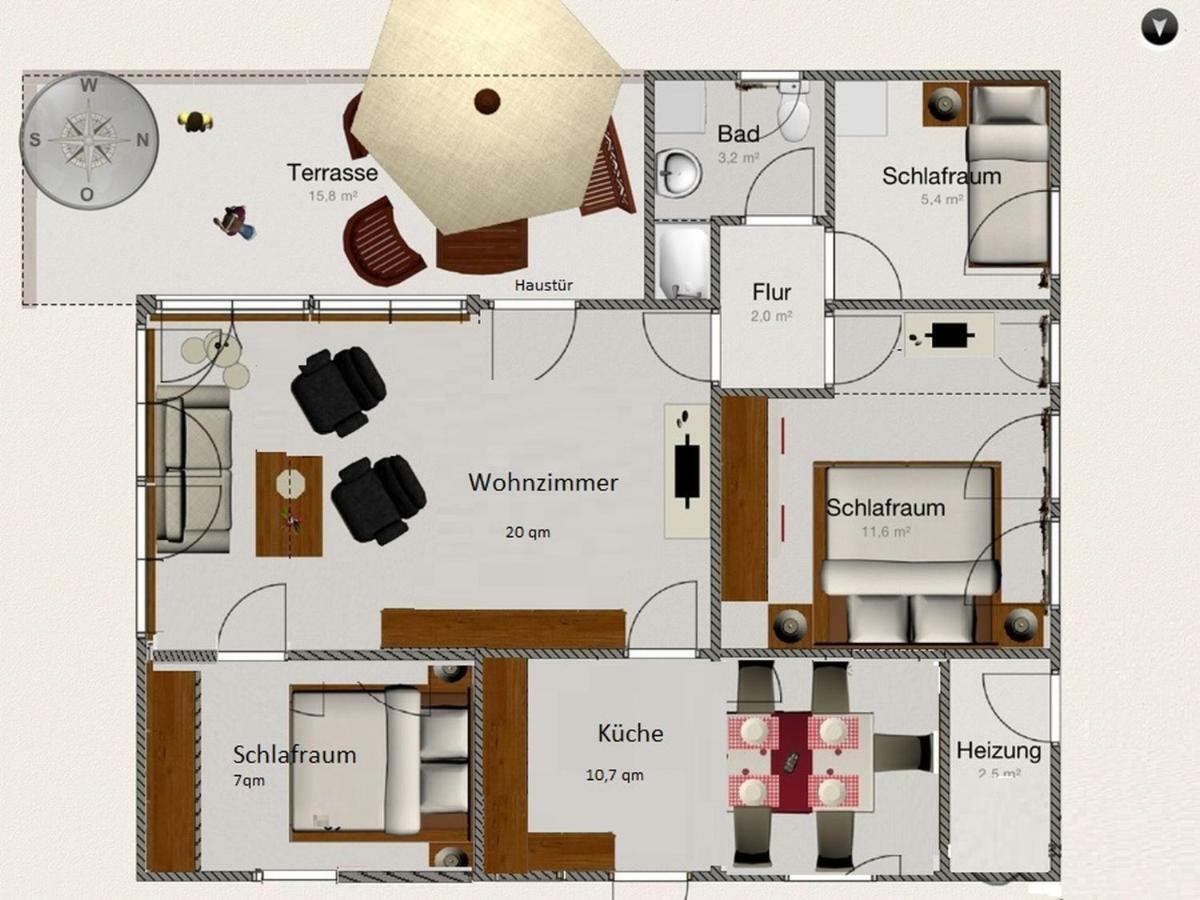 Ferienhaus Bianca เมสเชอเดอ ภายนอก รูปภาพ